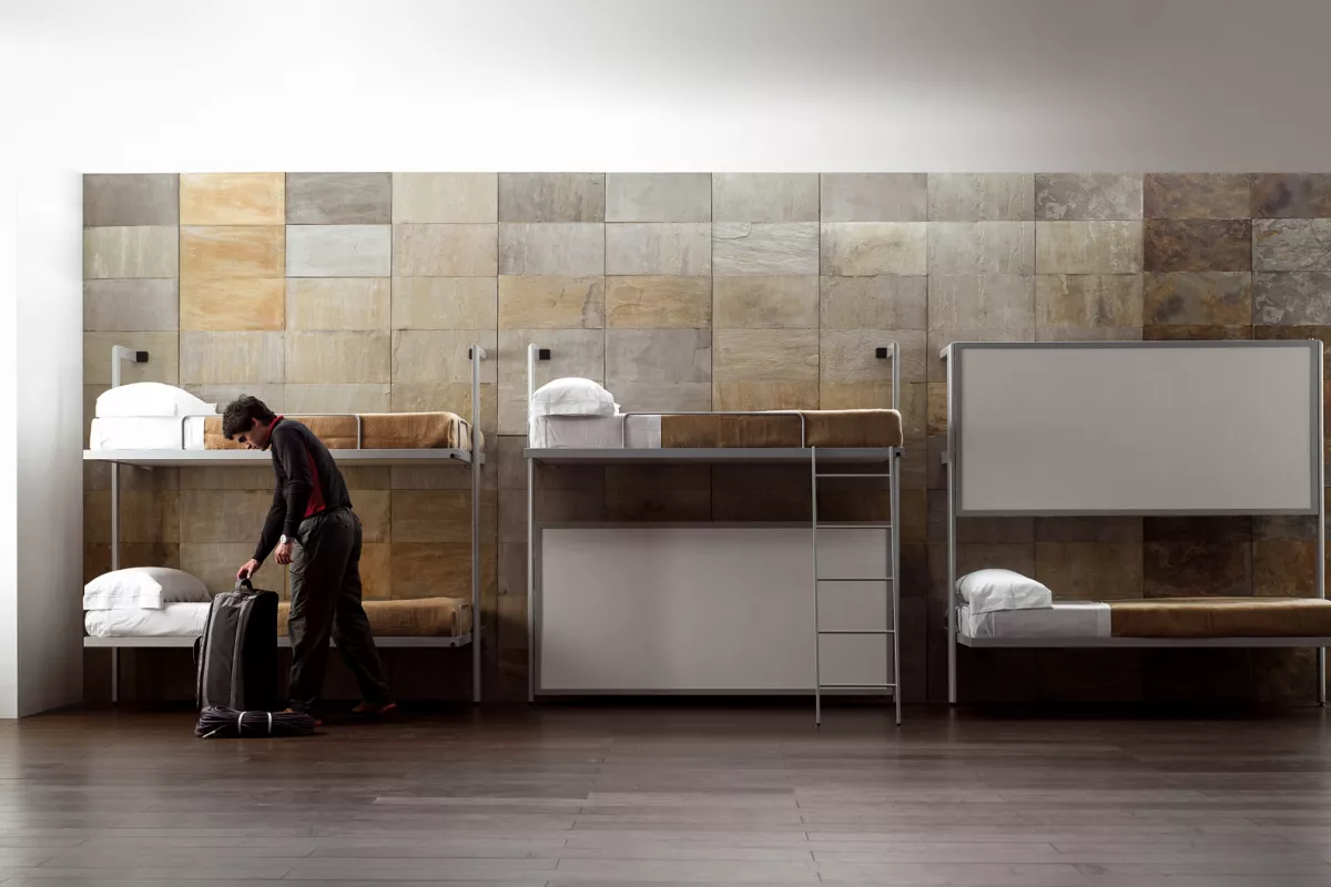 Panache Kantoormeubilair Mobilier de Bureau opklapbed lit rabbatable La Literal©