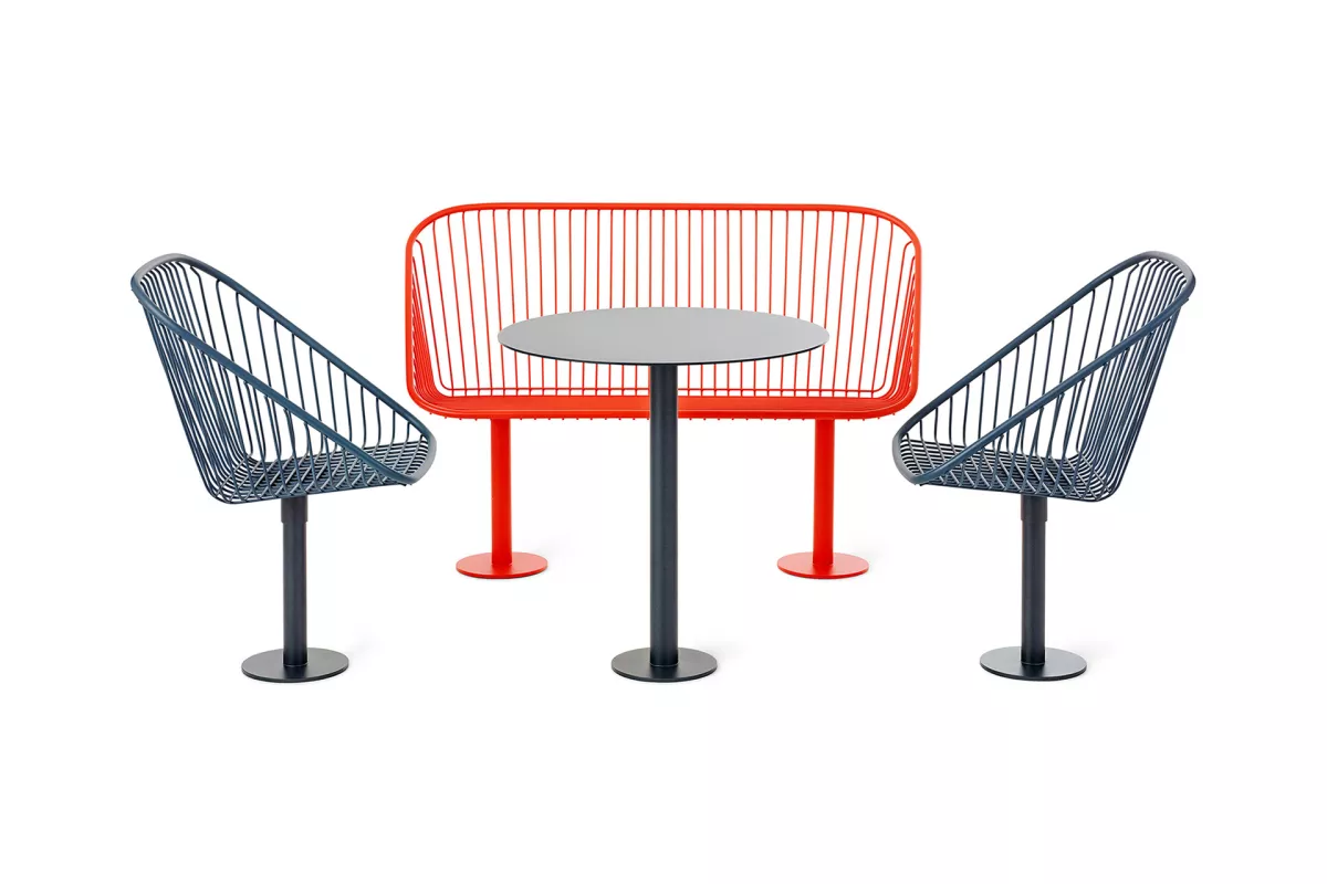 Panache Straatmeubilair Mobilier Urbain - Zitbak tafel en stoel - Banc, table et chaise KORG© Nola