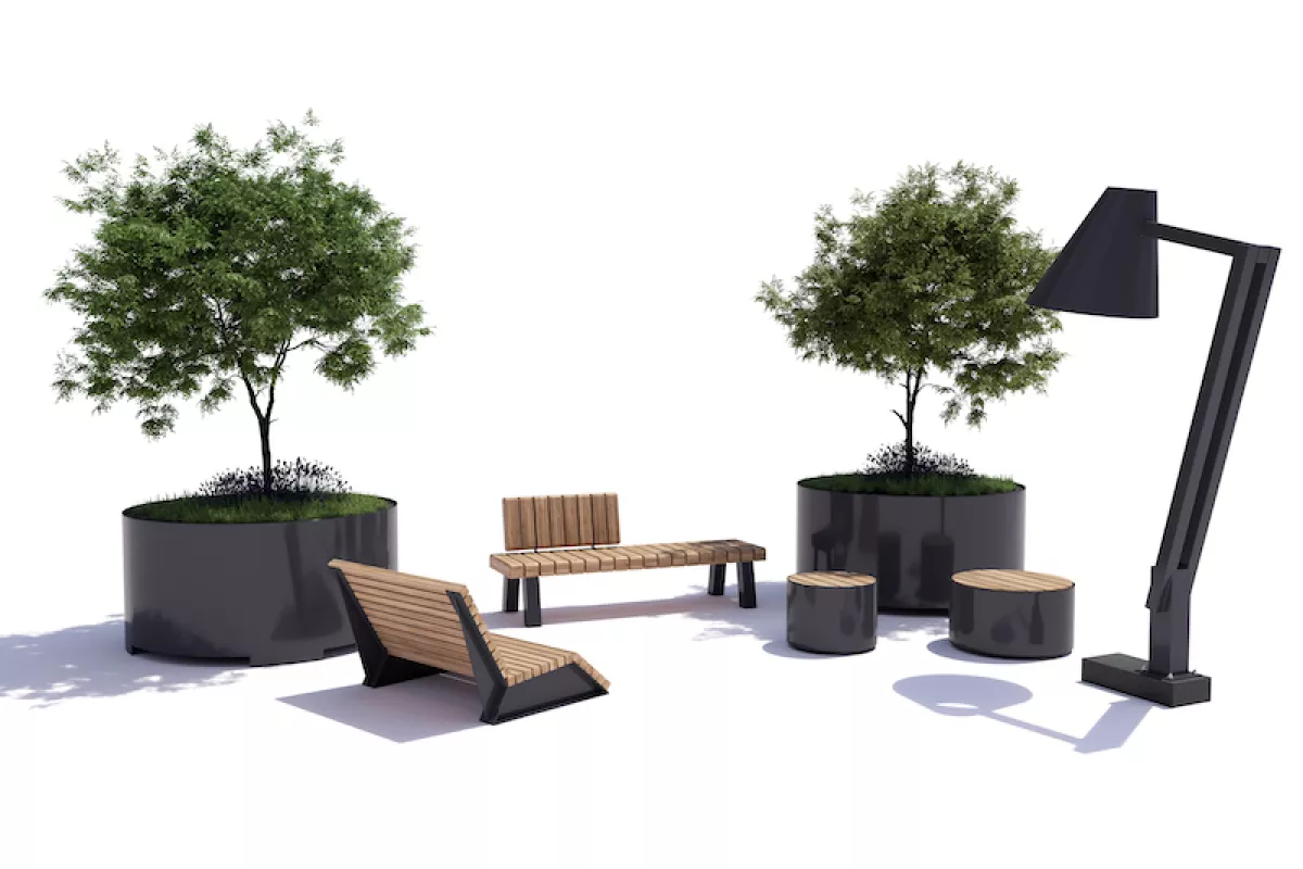 Green Urban Living Room
