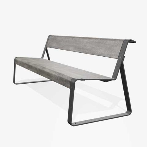 Panache straatmeubilair mobilier urbain Miramondo zitbank tafel banc table La Superfina-