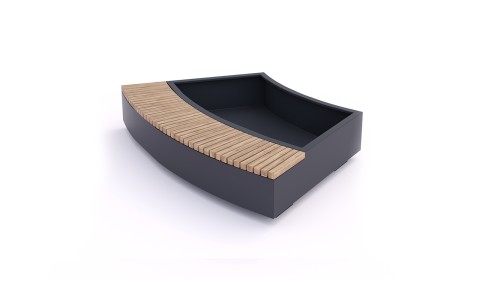 Panache Straatmeubilair Mobilier Urbain Mobile Garden Curved Public Outdoor Creations