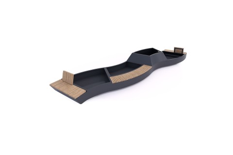 Panache Straatmeubilair Mobilier Urbain Mobile Garden Curved Public Outdoor Creations