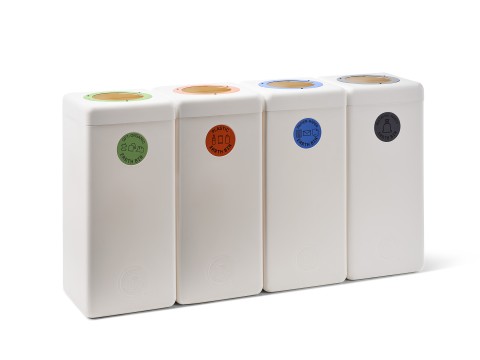 Panache Straatmeubilair Mobilier Urbain Sorteerafvalbak Poubelle de tri EarthBin Recycled