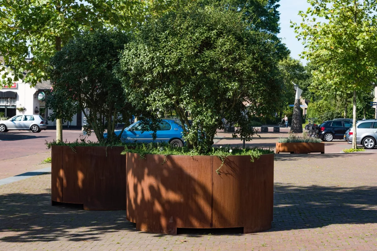 Panache Straatmeubilair Mobilier Urbain Zitbank Banc Round High Public Outdoor Creations