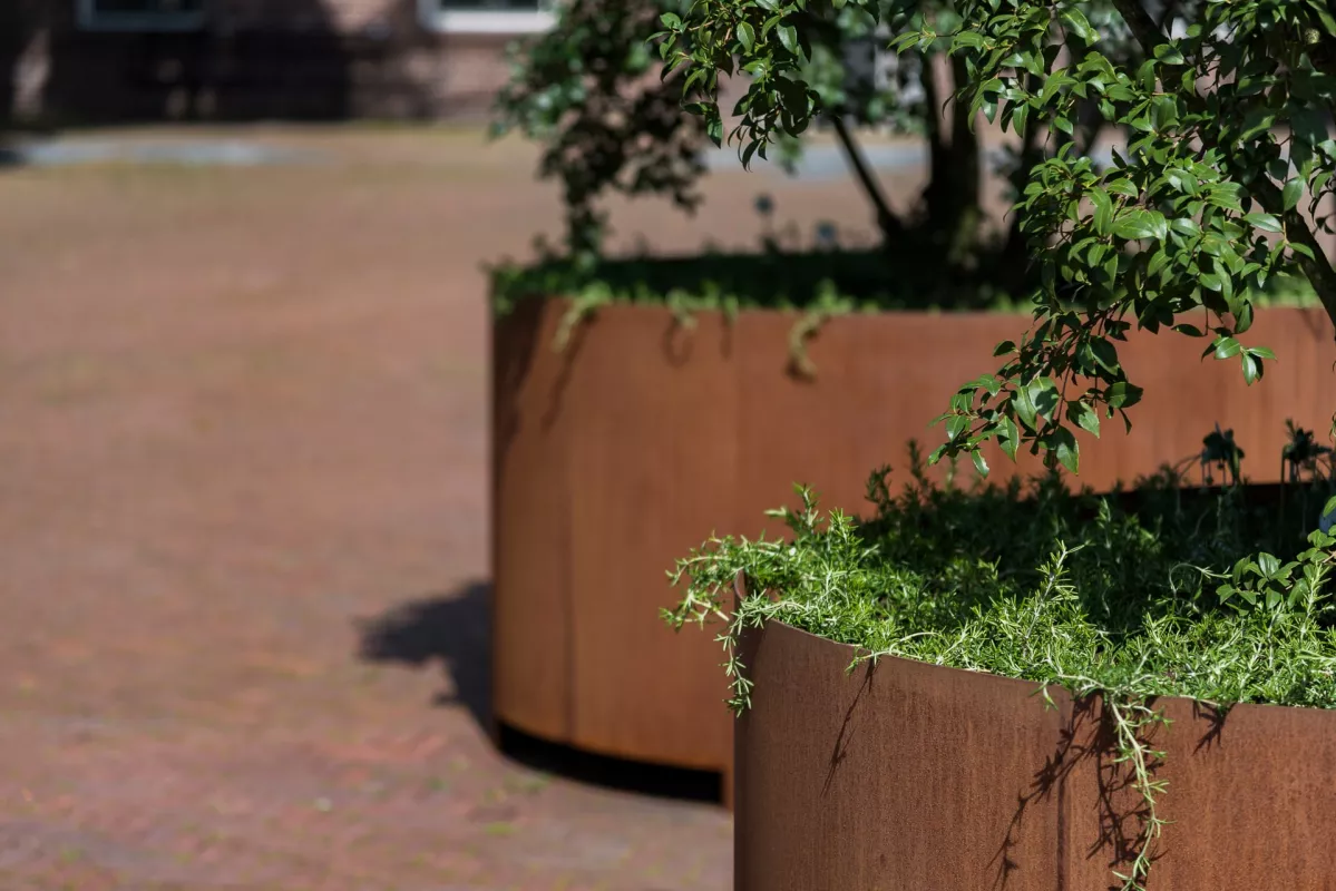 Panache Straatmeubilair Mobilier Urbain Zitbank Banc Round High Public Outdoor Creations