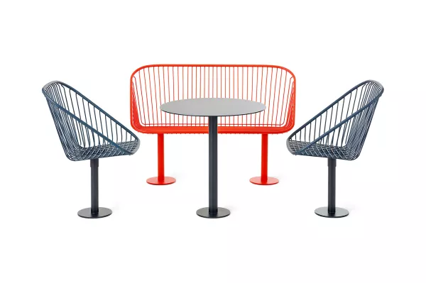 Panache Straatmeubilair Mobilier Urbain - Zitbak tafel en stoel - Banc, table et chaise KORG© Nola