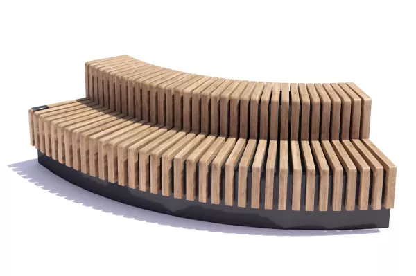 Panache Straatmeubilair Mobilier Urbain Podium Curved Double Public Outdoor Creations